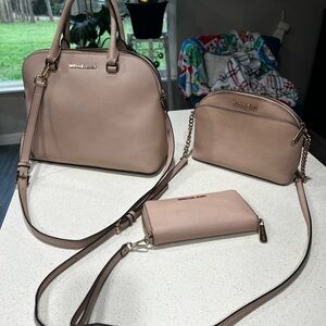 Michael Kors Women's Blush Satchel Set